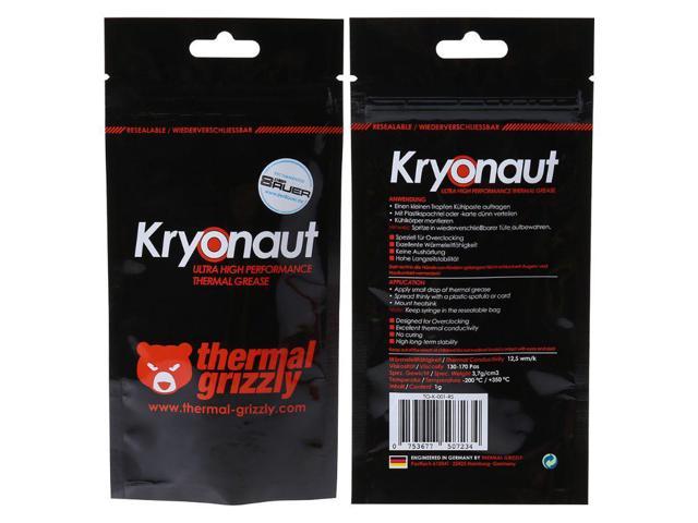Thermal Grizzly Kryonaut 1g for CPU AMD Intel Processor Heatsink Fan Compound Cooling Thermal Paste Cooler Thermal Grease X6HA