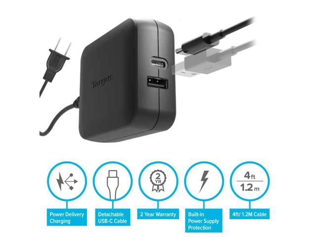 Targus - 65W USB-C/USB-A Laptop Charger - Black - image 5