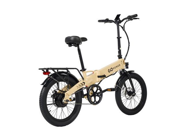 GoPowerBike GoVolt Folding Electric Bike for Adults 20' Tires 500W Motor 45+ Mile Range 20mph Top Speed 5 Pedal Assist Levels Removable...