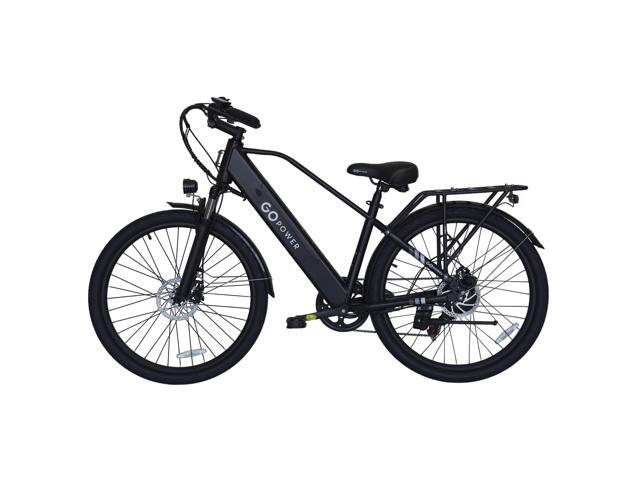 GoPowerBike GoScout Electric Bike Adult E-Bike Up to 45 Mile Range w/ 5 Pedal-Assist Levels 20mph Top Speed 500W Motor Removable 36V Battery