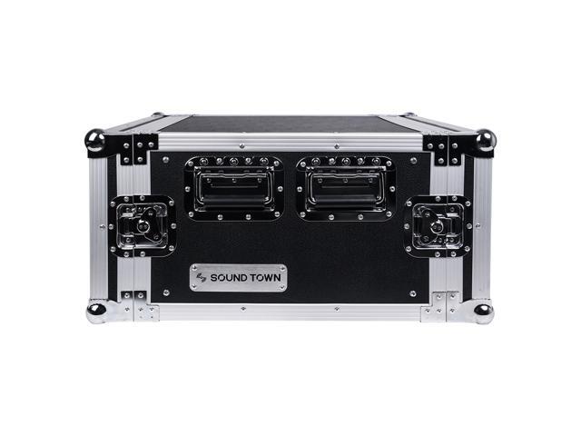 Sound Town 6U PA/DJ Rack/Road Case, 6-Space, with 17 Depth, Plywood, Metal Ball Corners (STRC-6U)
