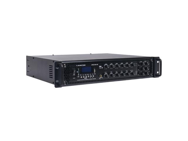 Sound Town 180 Watts 6-Zone 70V/100V Commercial Power Amplifier with Bluetooth, for Restaurants, Lounges, Bars, Pubs, Schools and Warehouses...