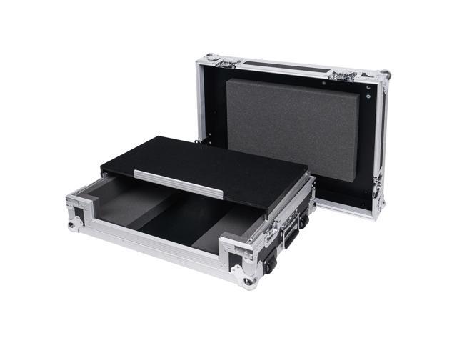 Sound Town DJ Controller Road Case with Sliding Platform, Wheels and Rubber Handles (STRC-SRLT)