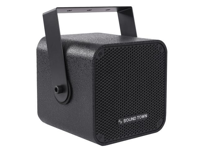 Sound Town 6-Zone 70V/100V Commercial Amplifier and 6 Wall-Mount 5 Installation Speaker System, for Restaurants, Bars, Cafes, Schools, Churches, Black