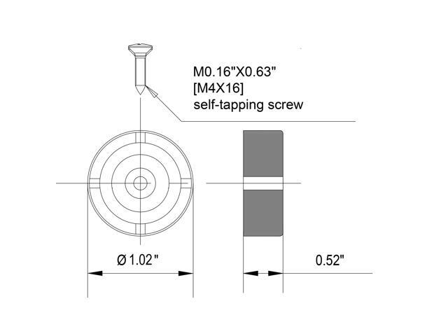 Sound Town 8-Pack Replacement Rubber Feet/Bumpers with Matching Screws, Heavy-Duty, Non Slip, for Flight Case, Speaker Cabinet, Amplifier and...