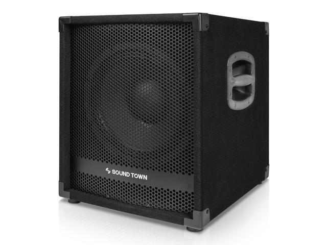 Sound Town 2-Pack 12" 1400 Watts Powered PA DJ Subwoofers with 3" Voice Coil (METIS-12SPW-PAIR)