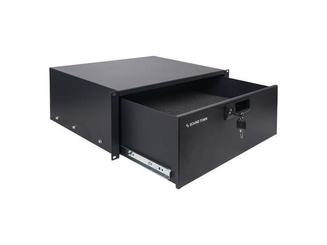 Sound Town 19-inch 4U Locking Rack Drawer with Protection Foam (STRD-4D) - image 3