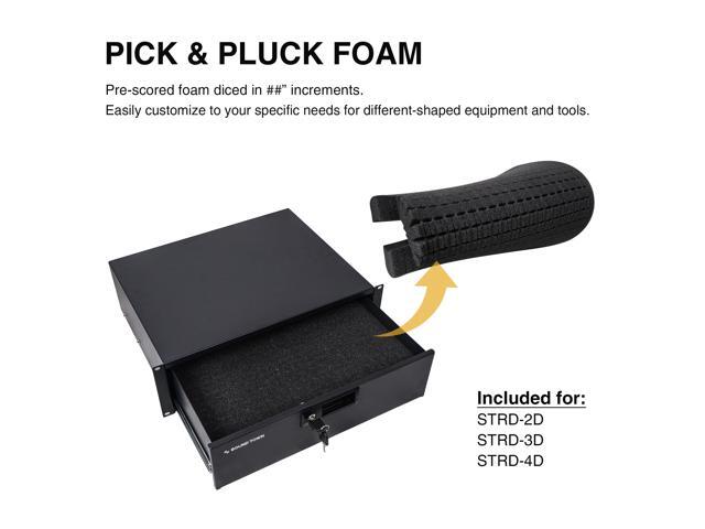 Sound Town 16U PA DJ Pro Audio Rack/Road ATA Case with 11U Slant Mixer Top, Locking Drawer, Side Table, 20'' Rackable Depth and Casters (STMR-16TD3)