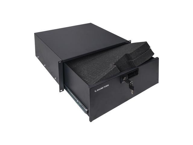 Sound Town 19-inch 4U Locking Rack Drawer with Protection Foam (STRD-4D) - image 4