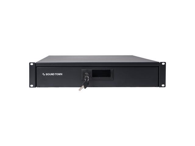 Sound Town 19-inch 2U Locking Rack Drawer, with Protection Foam (STRD-2D)