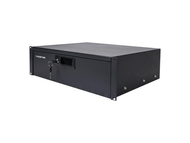 Sound Town 19-inch 3U Locking Rack Drawer, with Protection Foam (STRD-3D)