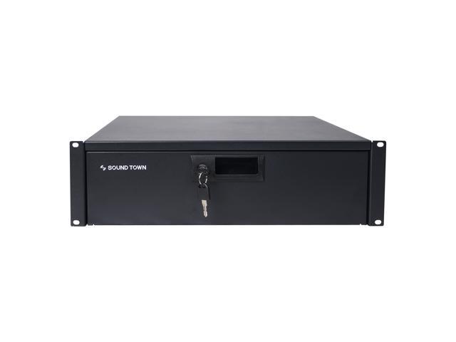 Sound Town 19-inch 3U Locking Rack Drawer, with Protection Foam (STRD-3D)