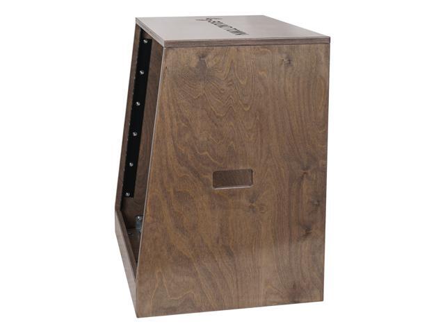 Sound Town DIY Slanted 12U Studio Rack, Plywood, Weathered Gray, Rubber Feet, Casters (SDRK-12TB)