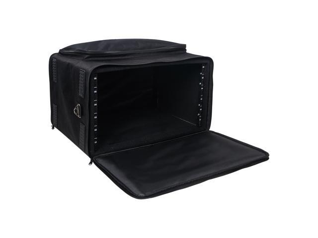 Sound Town Portable 6U Rack Bag, Soft Rack Case with 14' Rackable Depth, Plywood Rack Frame, Shoulder Strap, Accessory Pocket (STRB-616B)