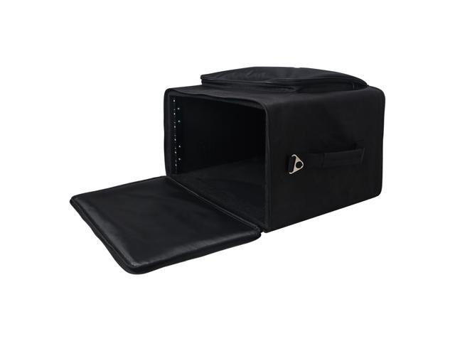 Sound Town Portable 6U Rack Bag, Soft Rack Case with 14' Rackable Depth, Plywood Rack Frame, Shoulder Strap, Accessory Pocket (STRB-616B)