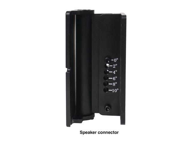 Sound Town 2-Pack Universal Speaker Wall Mount Brackets with Angle Adjustment, 4.25' x 2' Mounting Template, Black (CWB-1A-PAIR)