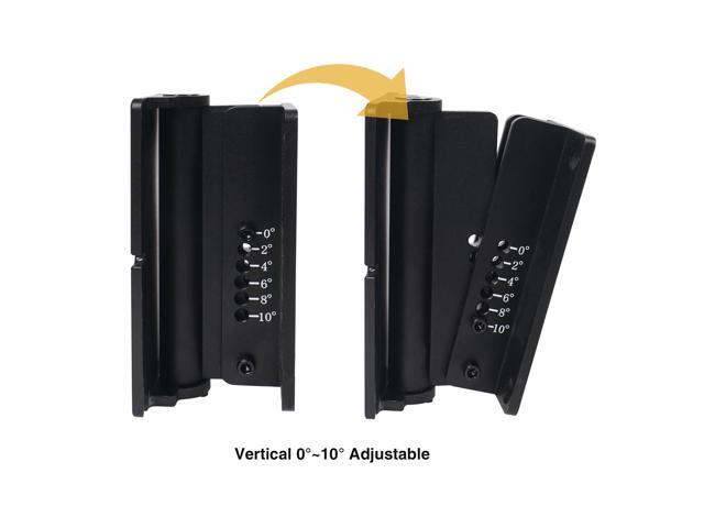 Sound Town 2-Pack Universal Speaker Wall Mount Brackets with Angle Adjustment, 4.25' x 2' Mounting Template, Black (CWB-1A-PAIR)