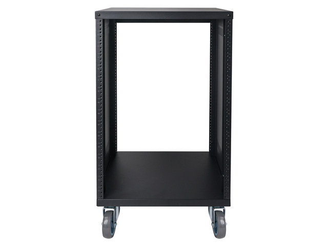 STRK-M16U Sound Town 16U Universal Steel Rack, w/ 3' Locking Casters, Vented Side Panels for Audio Video, Server and Network Equipment (STRK-M16U)