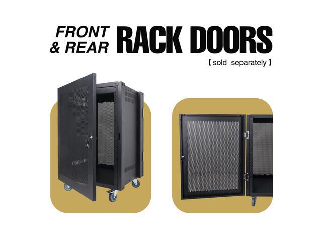 STRK-M21U Sound Town 21U Universal Steel Rack w/ 3 Locking Casters Vented Side Panels for Audio Video Server and Network Equipment (STRK-M21U) - image 7