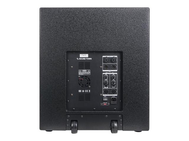 Sound Town 2000W 18' Powered PA Subwoofer with 2 Speaker Outputs, DJ/PA Pro Audio Sub with 4' Voice Coil, Black (CARPO-18SPW)