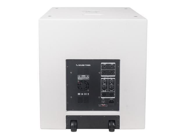 Sound Town 2000W 18 Active Powered Subwoofer with 2 Speaker Outputs DJ/PA Pro Audio Sub with 4 Voice Coil White (CARPO-18SWPW) - image 4