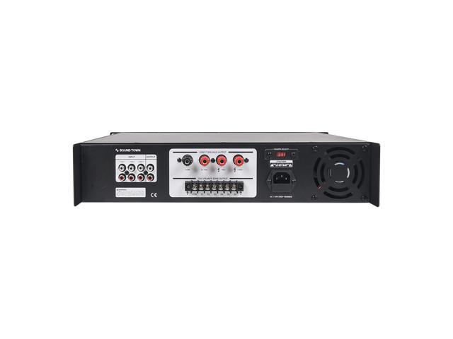 Sound Town 360W 6-Zone 70V/100V Commercial Power Amplifier with Bluetooth, Aluminum, for Restaurants, Lounges, Bars, Pubs, Schools and Warehouses...