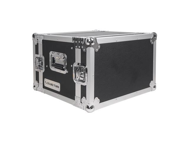 Sound Town 4U Rack Case with 2U Rack Drawer for 19' Amps/Mixers/Microphone Receivers (STRC-4U2DR)