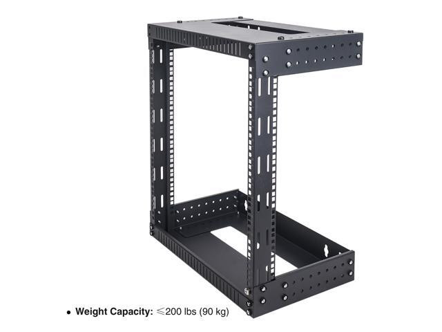 Sound Town 2-Post 12U Wall-Mount Open Frame Server and Network Equipment Rack with Adjustable Depth 12'-20' (ST2PWOR-A12U)