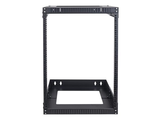 Sound Town 2-Post 15U Wall-Mount Open Frame Server and Network Equipment Rack with Adjustable Depth 12'-20' (ST2PWOR-A15U)