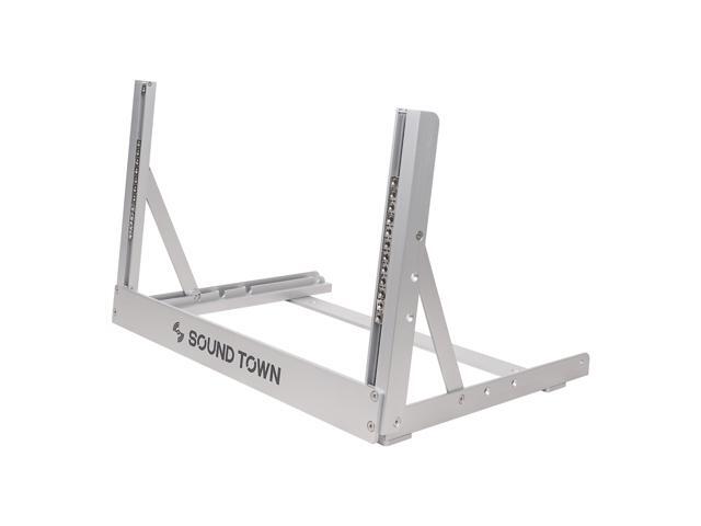 Sound Town 6U Aluminum 2-Post Desktop Open-Frame Rack, Angle Adjustable, for Audio/Video, Network Switches, Routers, Patch Panels (2PF-6A)