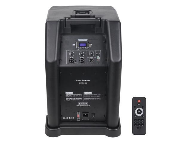 Sound Town Portable Line Array Column PA/DJ System with 12' Powered Subwoofer, TWS Bluetooth, DSP, Carry Bag (CARPO-L2)