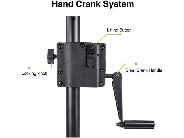 Sound Town 2-Pack Crank-Up Tripod Speaker Stands with Carry Bags Pole-Mount Adapter Brackets Black (STSDA-78CU-PAIR) - image 4