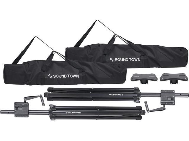 Sound Town 2-Pack Crank-Up Tripod Speaker Stands with Carry Bags Pole-Mount Adapter Brackets Black (STSDA-78CU-PAIR) - image 7