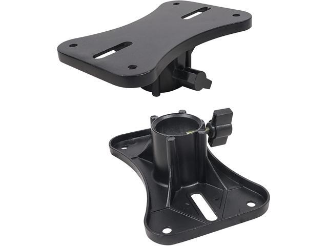 Sound Town 2-Pack Universal 35mm Pole Mounting Speaker Adapter Brackets, Extruded Aluminum, Black (STSD-AD1-PAIR)