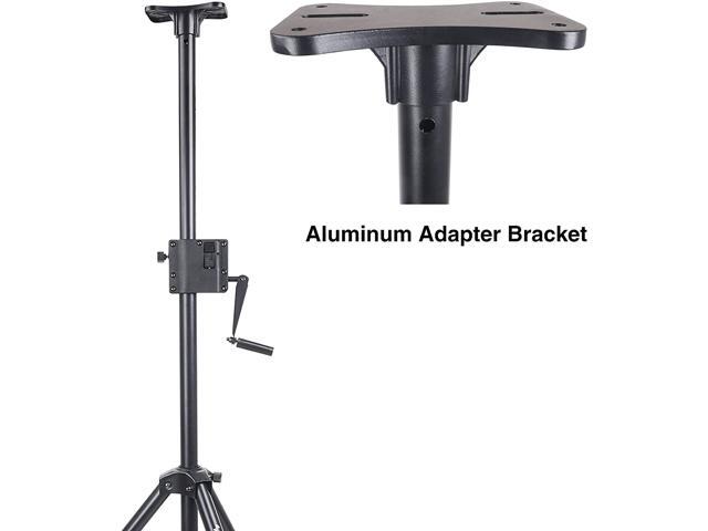 Sound Town 2-Pack Universal 35mm Pole Mounting Speaker Adapter Brackets, Extruded Aluminum, Black (STSD-AD1-PAIR)