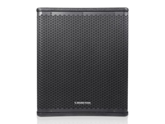 Sound Town Oberon Series 15' 1400W Powered PA/DJ Subwoofer with Class-D Amplifier, LPF and Selectable DSP Output Modes, 4' Voice Coil, 100 oz...