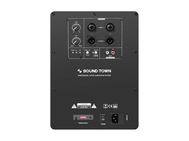 Sound Town OBERON Series 12' 800W Powered PA/DJ Subwoofer with Class-D Amplifier, LPF, Birch Plywood, Black (OBERON-12SPW)