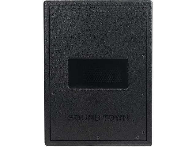 Sound Town Dual 8' 800W Powered PA Subwoofer, Plywood, for Lounge, Club, Bar, Theater, Restaurant, Church (CARME-208SPW)
