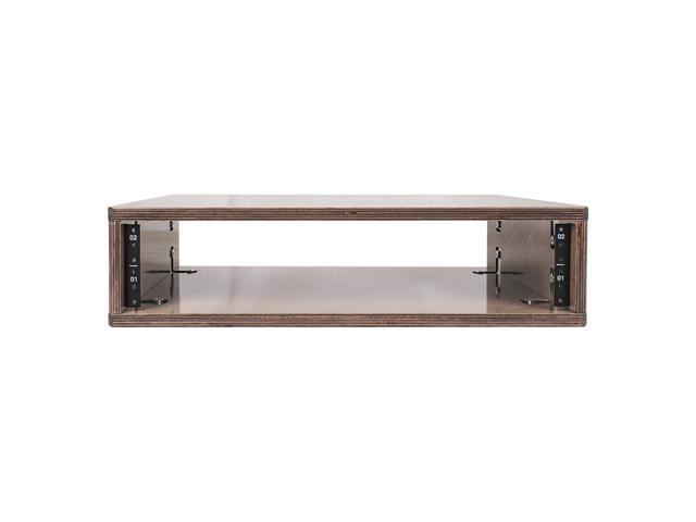 Sound Town DIY 2U Studio Rack with Baltic Birch Plywood, Weathered Gray for Recording Room, Home Studio (SDRK-Y2B)