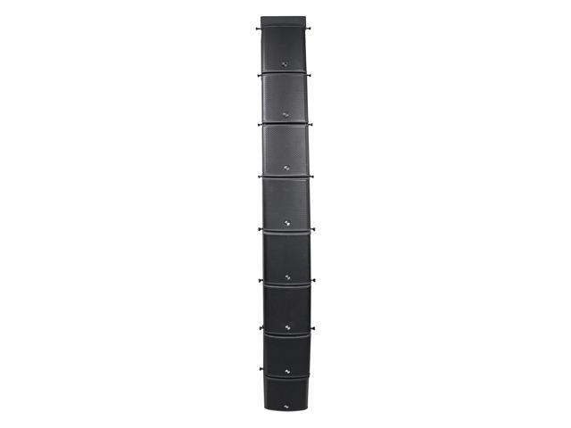 Sound Town ZETHUS Series Line Array Speaker System with Eight Compact 6 x 3 Line Array PA Speakers and One Flying Frame, Black (ZETHUS-M3X8)