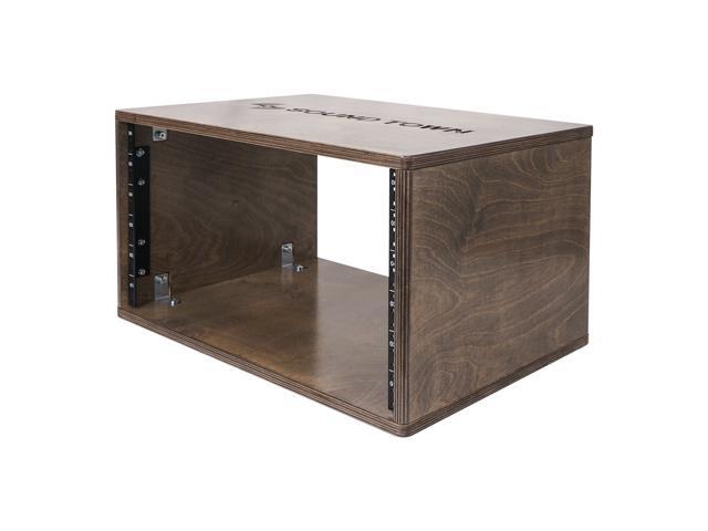 Sound Town DIY 6U Studio Rack with Baltic Birch Plywood, Weathered Grey (SDRK-Y6B)