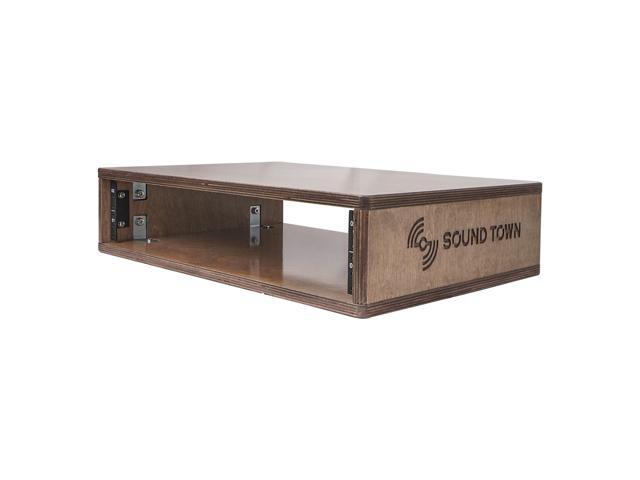 Sound Town DIY 2U Studio Rack with Baltic Birch Plywood, Weathered Gray for Recording Room, Home Studio (SDRK-Y2B)