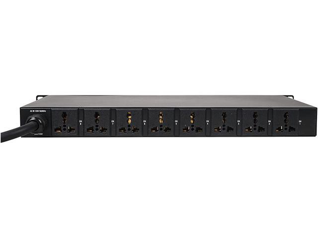 Sound Town Rack-Mountable AC Power Conditioner / Sequencer with 10 Outlets, Protection, Voltage Display, for Stage, Studio, Home Theater (STPS-1028)