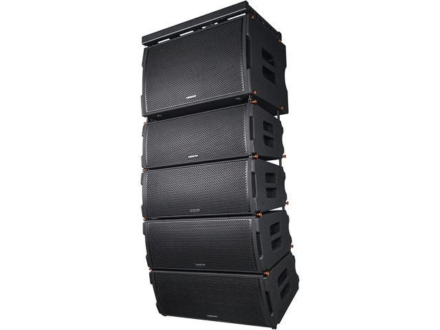 Sound Town ZETHUS Series Water-Resistant Line Array Speaker System with One 18' Subwoofer, Four 2 x 10 Line Array Speakers, One Flying Frame, Black...
