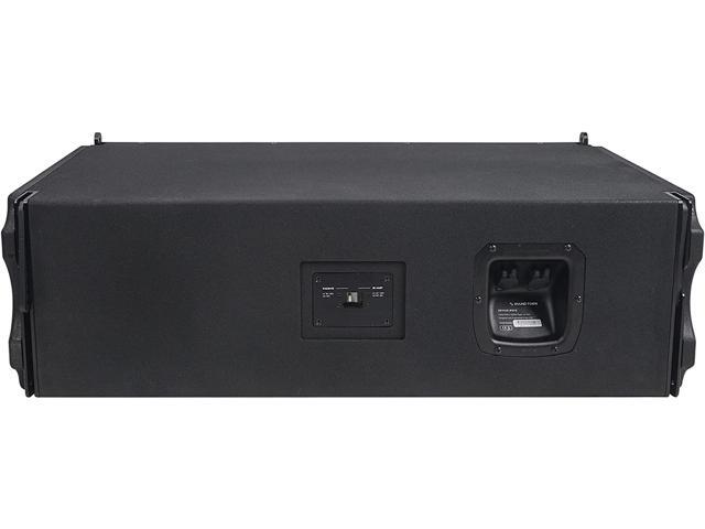 Sound Town ZETHUS Series Water-Resistant Line Array Speaker System with Four 2 x 10 Line Array Speakers and One Flying Frame, Black (ZETHUS-IP210X4)