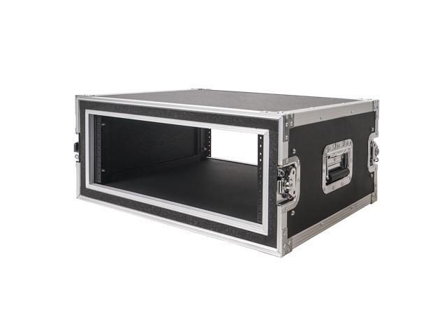 Sound Town Shock Mount 4U ATA Plywood Rack Case with 17' Rackable Depth, 4-Space Size, Pro Tour Grade (STRC-SP4U)