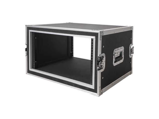Sound Town Shock Mount 6U ATA Plywood Rack Case with 17' Rackable Depth, 6-Space Size, Pro Tour Grade (STRC-SP6U)