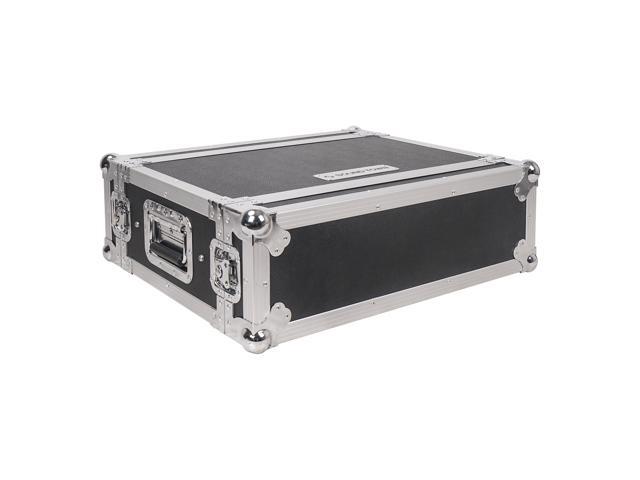 Sound Town Shock Mount 2U ATA Plywood Rack Case with 12' Rackable Depth, 2-Space Size, Pro Tour Grade (STRC-SP2US)