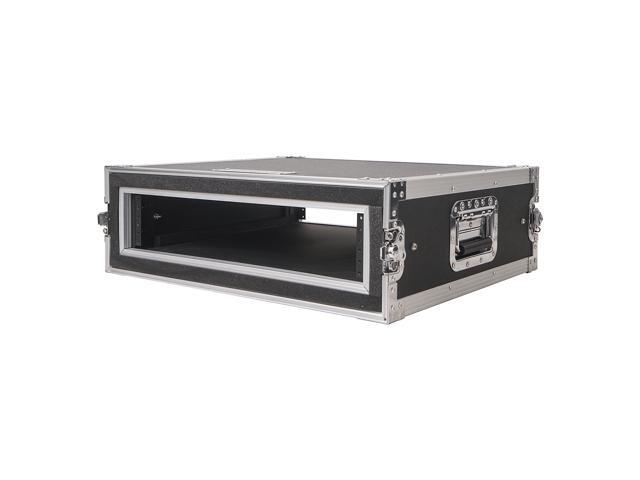 Sound Town Shock Mount 2U ATA Plywood Rack Case with 17' Rackable Depth, 2-Space Size, Pro Tour Grade (STRC-SP2U)