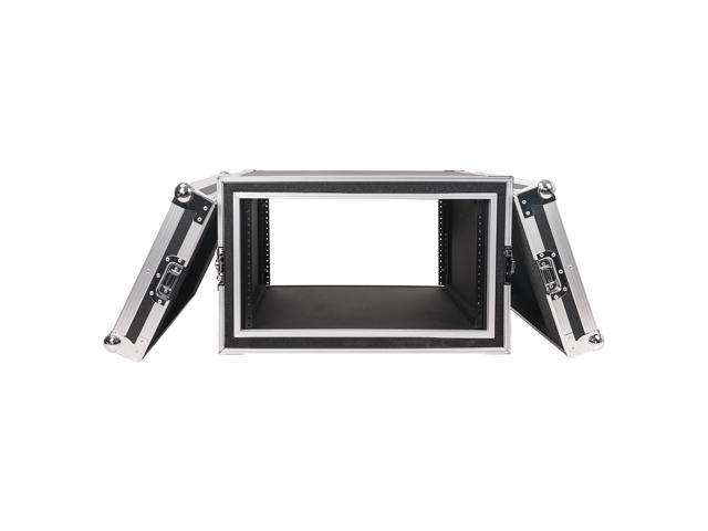 Sound Town Shock Mount 6U ATA Plywood Rack Case with 17' Rackable Depth, 6-Space Size, Pro Tour Grade (STRC-SP6U)